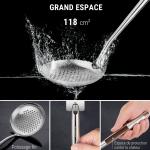 Small Yosukata Set D'ustensiles pour Wok en Acier Inoxydable 43 cm (Spatule, Louche et Écumoire)