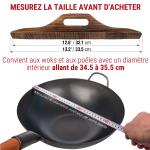 Small Yosukata Couvercle en bois pour wok de 34 cm