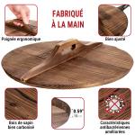 Small Yosukata Couvercle en bois pour wok de 36 cm