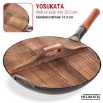 Small Yosukata Couvercle en bois pour wok de 36 cm