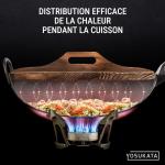 Small Yosukata Couvercle en bois pour wok de 36 cm