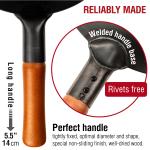 Small Yosukata Black Carbon Steel Wok 13,5-inch+Spatula and Ladle Set